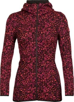 Icebreaker Women Elemental Long Sleeve Zip Hood Lichen