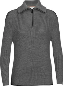 Icebreaker Women Lodge Long Sleeve Half Zip Sweater