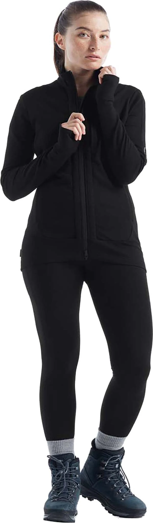 Icebreaker Merino Quantum III Long Sleeve Zip Top - Women's|-|Haut à Glissière Et Manches Longues Quantum III De Merino - Femme - Image 3