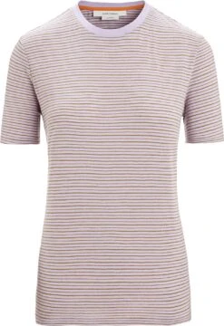 Icebreaker Merino Linen Short Sleeve Stripe Tee - Women's|-|T-shirt Rayé En Lin Mérinos - Femme