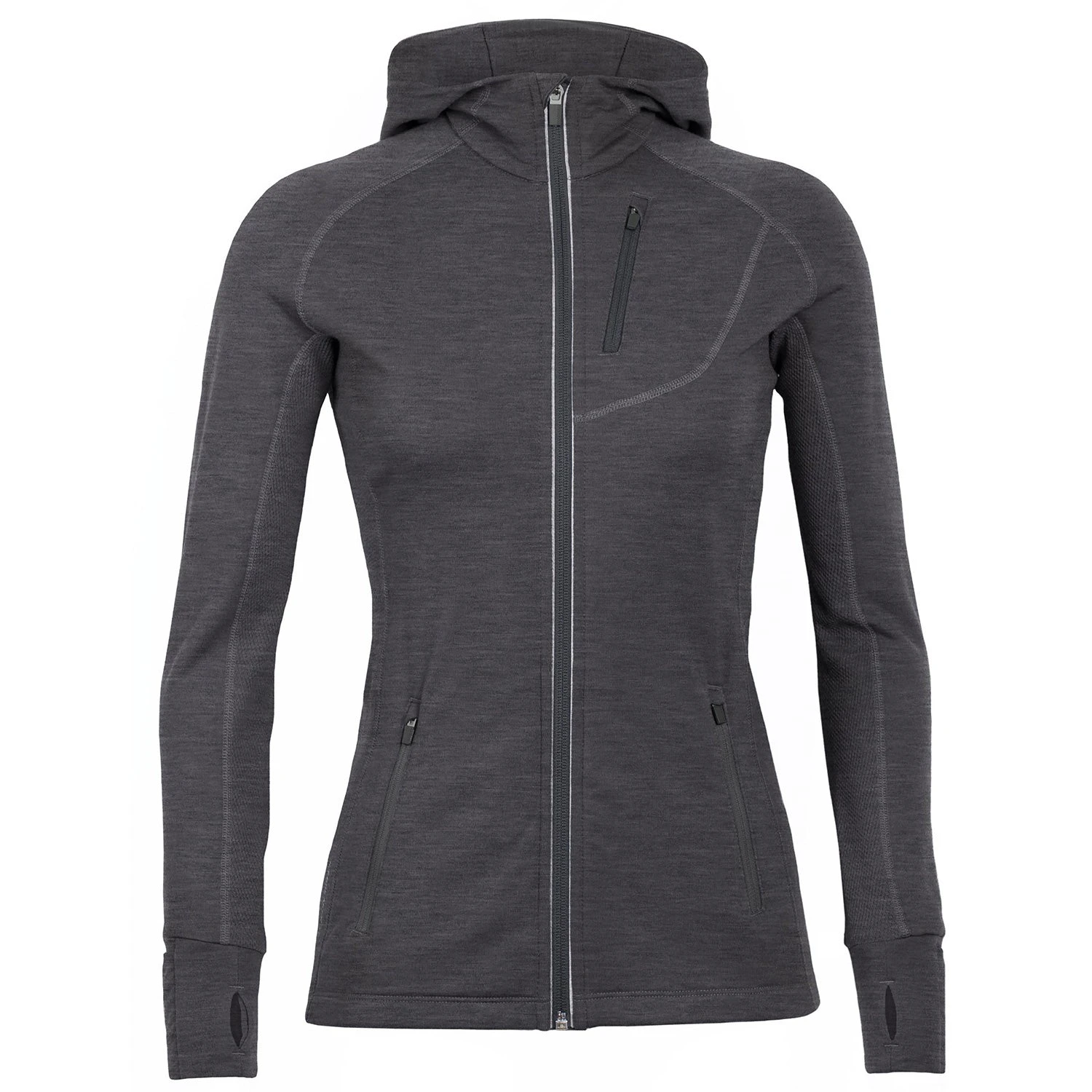 Icebreaker Quantum Long Sleeve Zip Hood - Women's|-|Chandail à Capuchon Et Glissière Quantum - Femme - Image 3