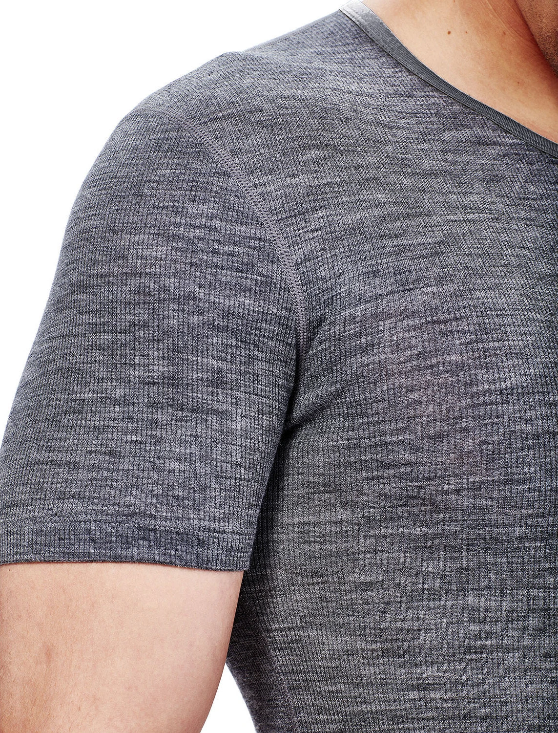 Icebreaker Anatomica Rib Short Sleeve Crewe - Men's|-|T-Shirt Anatomica Rib - Homme - Image 6