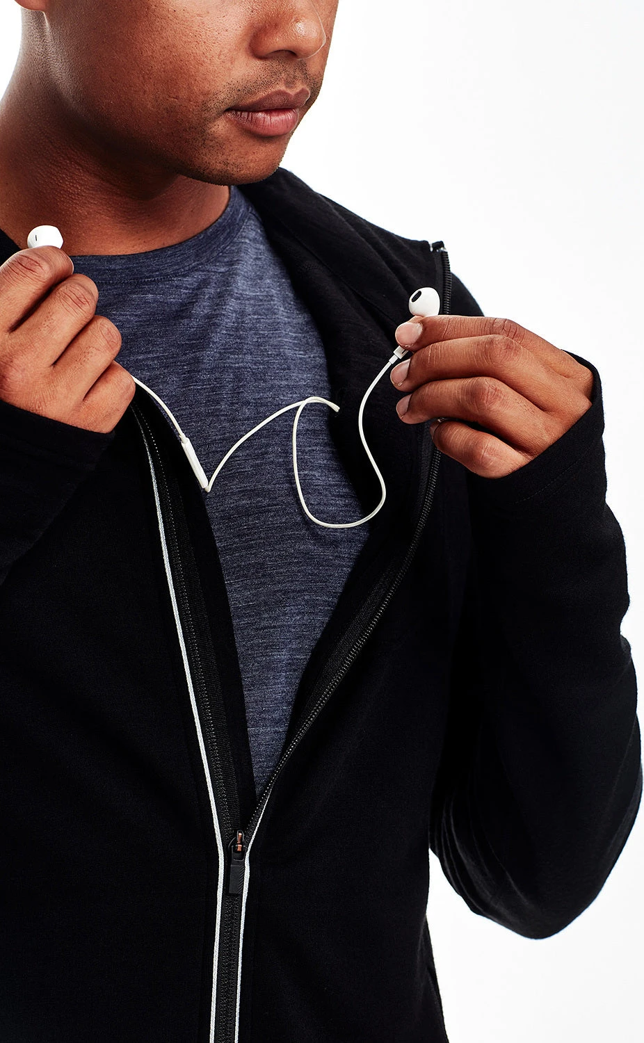 Icebreaker Quantum Long Sleeve Zip Hood - Men's|-|Chandail à Capuchon Et Glissière Quantum - Homme - Image 13