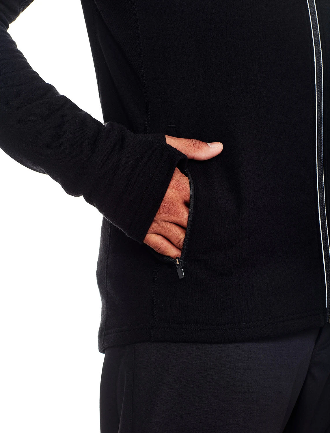 Icebreaker Quantum Long Sleeve Zip Hood - Men's|-|Chandail à Capuchon Et Glissière Quantum - Homme - Image 10