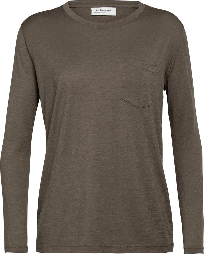 Icebreaker Tech Lite Long Sleeve Pocket Crewe - TABI Collection - Women's|-|Chandail Col Rond à Manches Longues - Femme - Collection TABI - Image 2