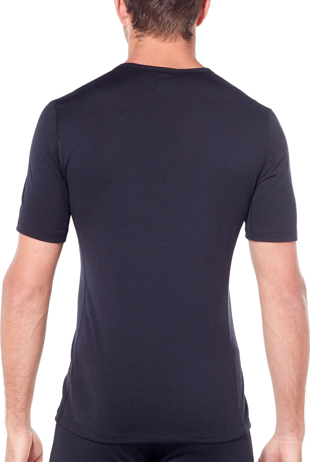 Haut Col Rond Isotherme Oasis Short Sleeve Crewe 200 En Mérinos|-|Icebreaker Men's Merino 200 Oasis Short Sleeve Crewe T-Shirt | Black | 100% Merino Wool - Image 12