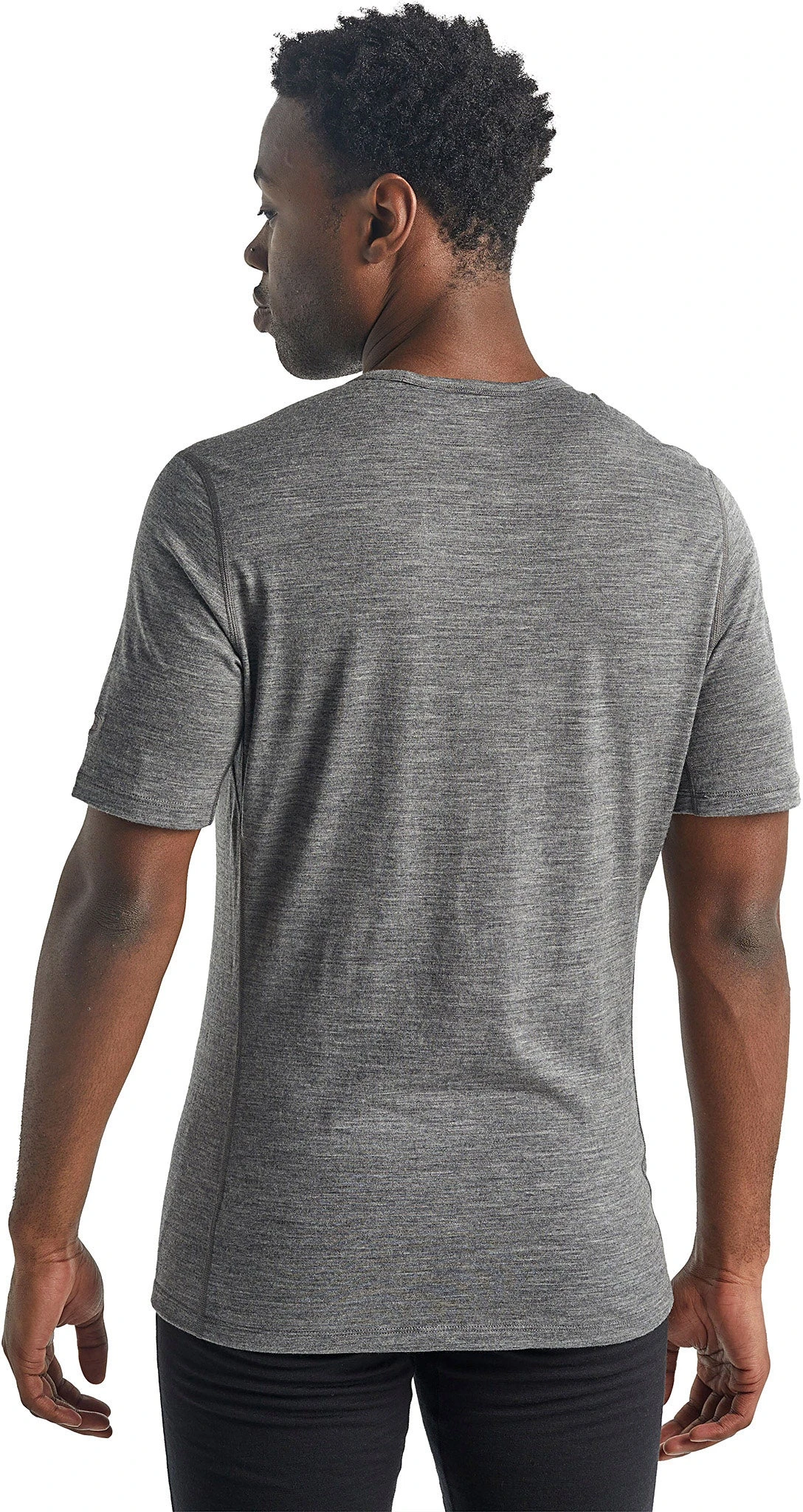 Haut Col Rond Isotherme Oasis Short Sleeve Crewe 200 En Mérinos|-|Icebreaker Men's Merino 200 Oasis Short Sleeve Crewe T-Shirt | Black | 100% Merino Wool - Image 14