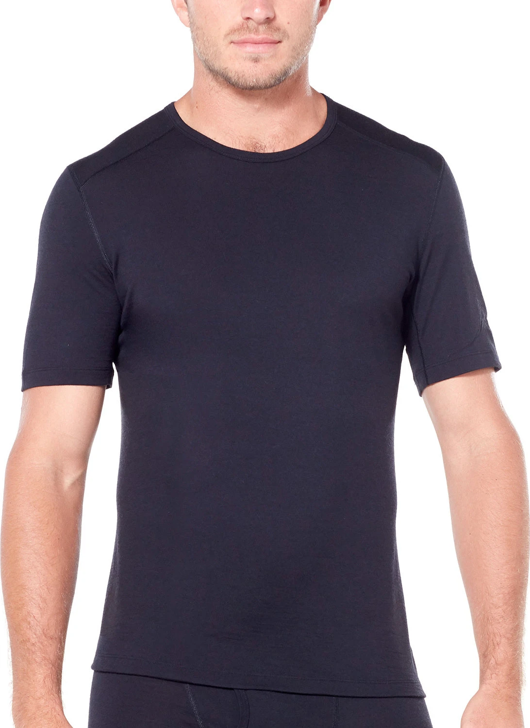 Haut Col Rond Isotherme Oasis Short Sleeve Crewe 200 En Mérinos|-|Icebreaker Men's Merino 200 Oasis Short Sleeve Crewe T-Shirt | Black | 100% Merino Wool - Image 9
