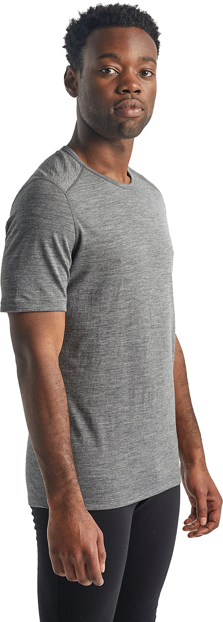 Haut Col Rond Isotherme Oasis Short Sleeve Crewe 200 En Mérinos|-|Icebreaker Men's Merino 200 Oasis Short Sleeve Crewe T-Shirt | Black | 100% Merino Wool - Image 16