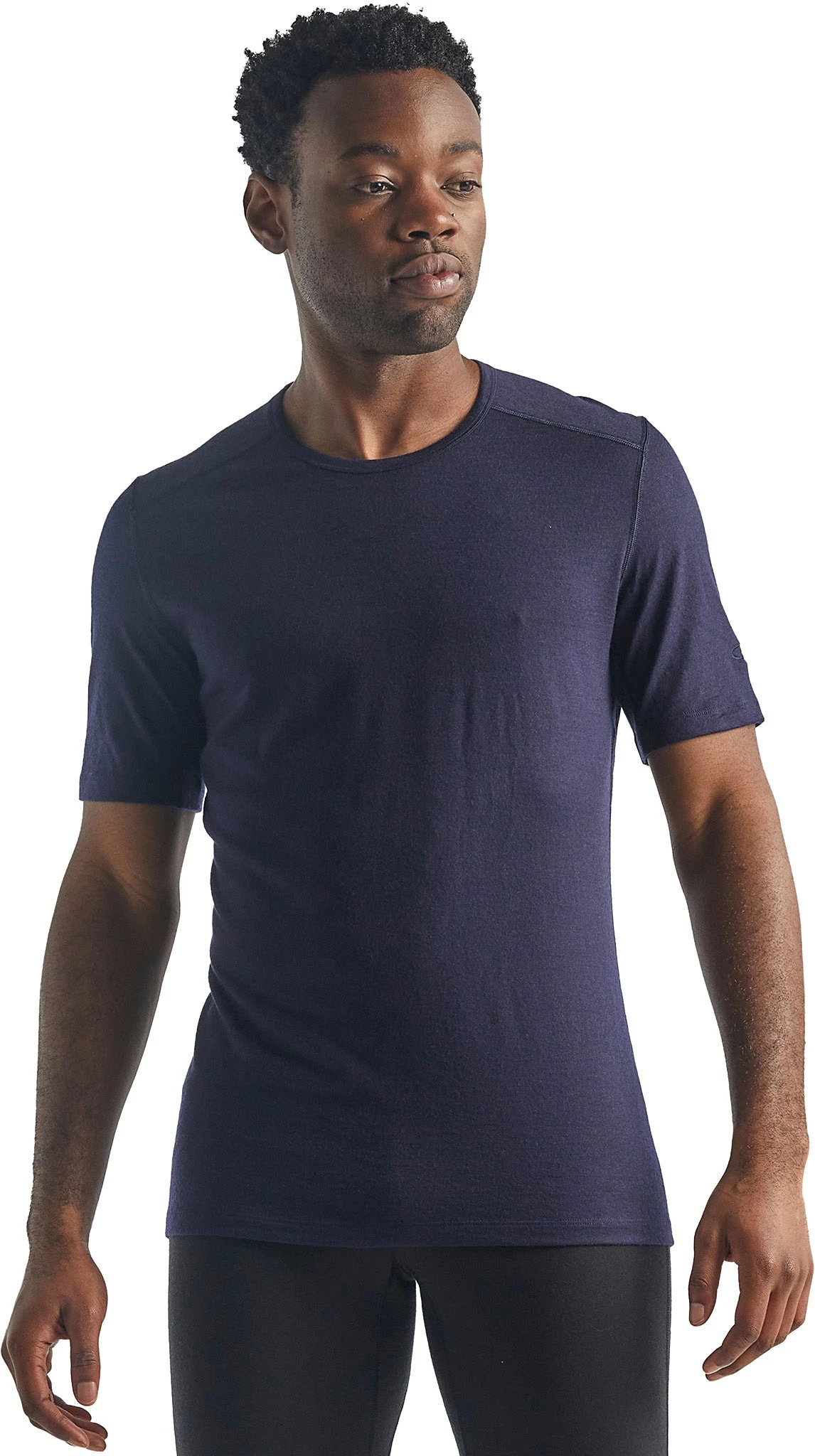 Haut Col Rond Isotherme Oasis Short Sleeve Crewe 200 En Mérinos|-|Icebreaker Men's Merino 200 Oasis Short Sleeve Crewe T-Shirt | Black | 100% Merino Wool - Image 17