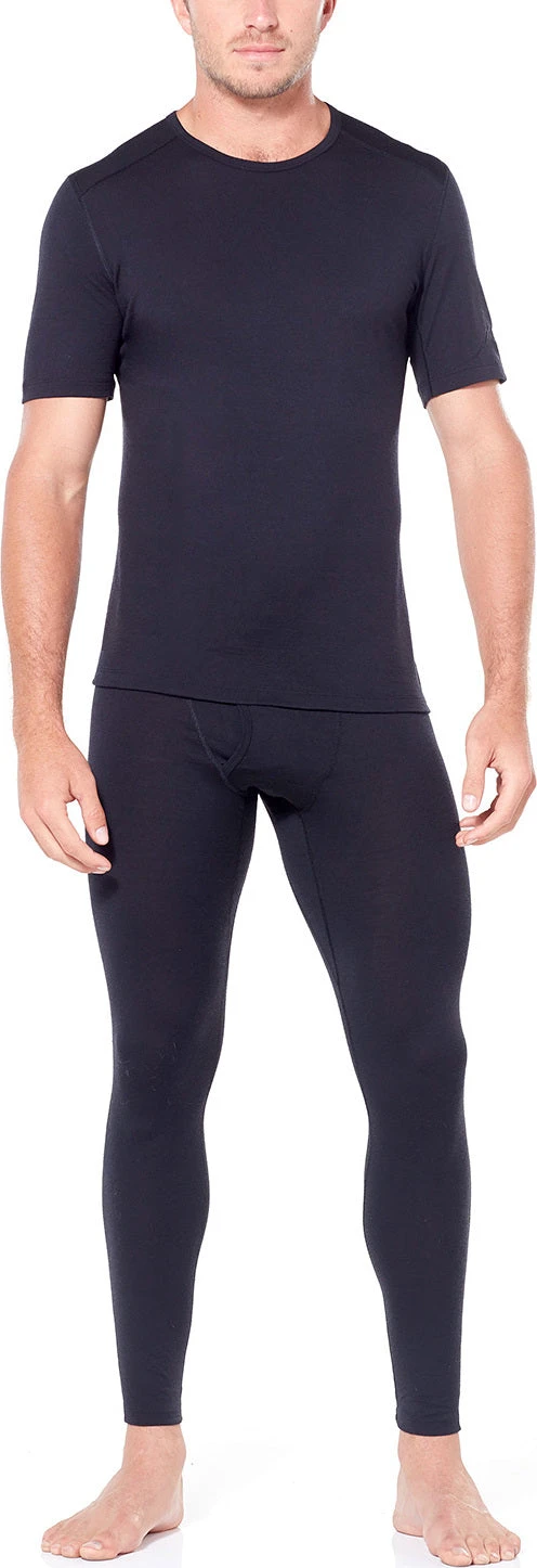 Haut Col Rond Isotherme Oasis Short Sleeve Crewe 200 En Mérinos|-|Icebreaker Men's Merino 200 Oasis Short Sleeve Crewe T-Shirt | Black | 100% Merino Wool - Image 8