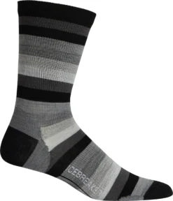Icebreaker Lifestyle Ultralight Crew Stripe - Men's|-|Chaussettes Ultralégères Lifestyle Stripe - Homme