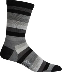 Icebreaker Lifestyle Ultralight Crew Stripe - Men's|-|Chaussettes Ultralégères Lifestyle Stripe - Homme