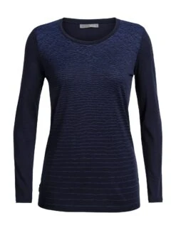Icebreaker Tech Lite LS Low Crewe Landscape Lines - Women's|-|Haut Léger à Manches Longues Et Col Rond Tech Lite Landscape Lines - Femme