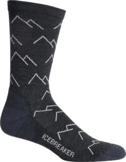 Icebreaker Lifestyle_Light Crew Mountainscape - Men's|-|Chaussettes Lifestyle_Light Crew Mountainscape - Homme