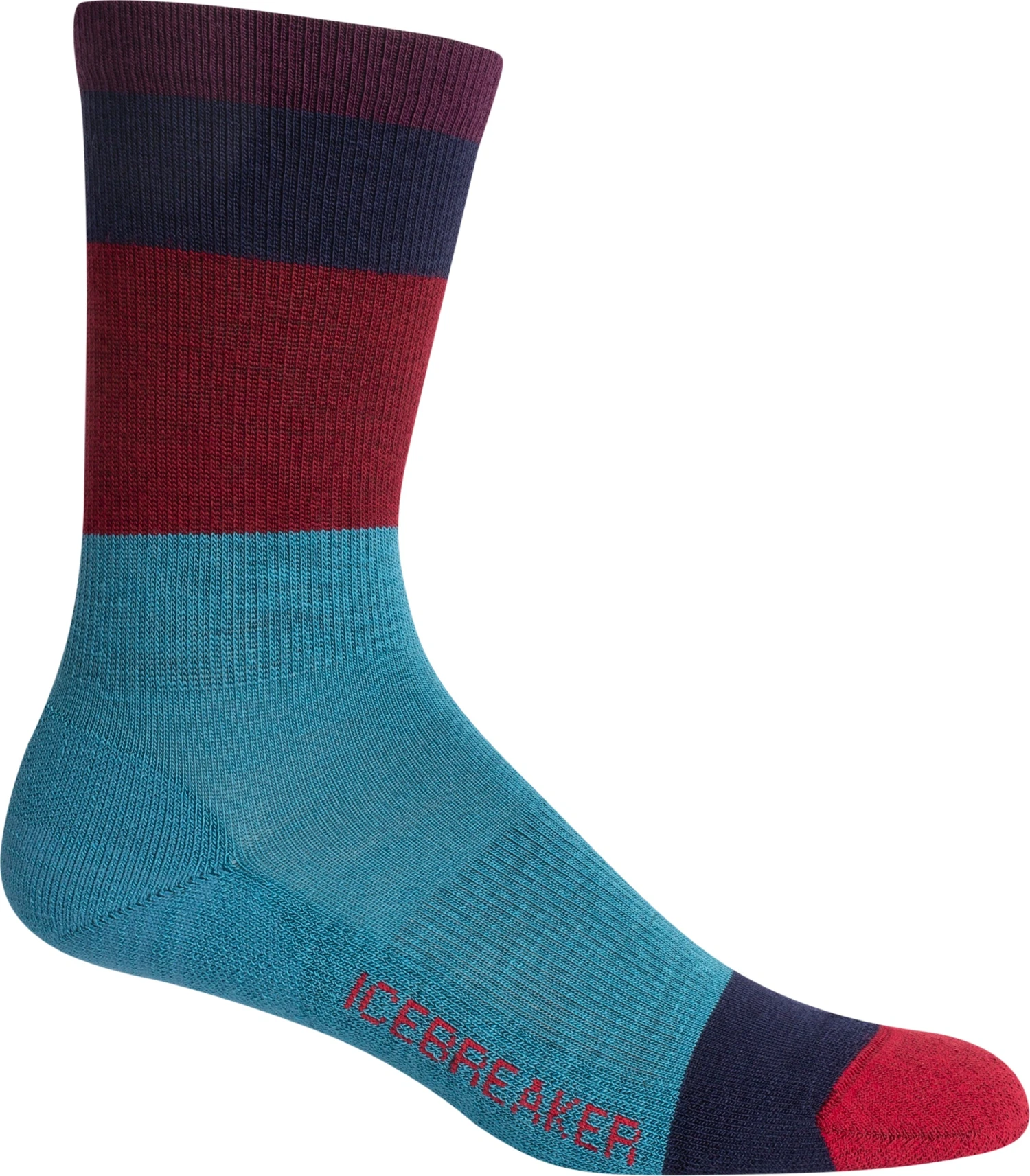 Icebreaker Lifestyle_Light Crew Block Stripe - Women's|-|Chaussettes Lifestyle_Light Crew Block Stripe - Femme - Image 2