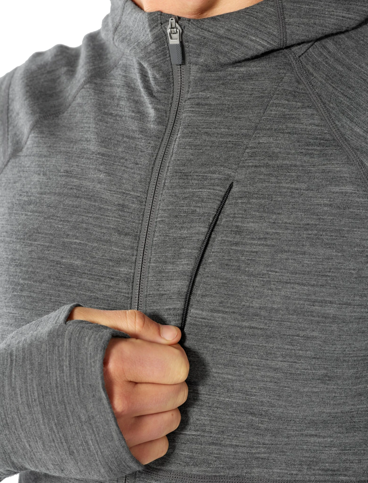 Icebreaker Quantum II Long Sleeve Zip Hood - Men's|-|Chandail à Manches Longues Et Capuchon Quantum II Zip - Homme - Image 6