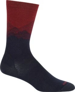 Icebreaker Lifestyle Fine Gauge Crew Mountain Sky Socks - Men's|-|Chaussettes Lifestyle Fine Gauge Crew Mountain Sky - Homme