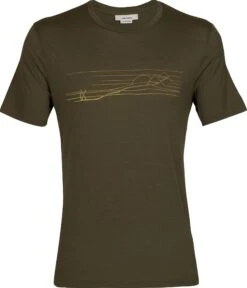 Icebreaker Tech Lite II Ski Stripes Merino Short Sleeve T-Shirt - Men's|-|T-shirt à Manches Courtes En Laine Mérinos Ski Stripes Tech Lite II - Homme