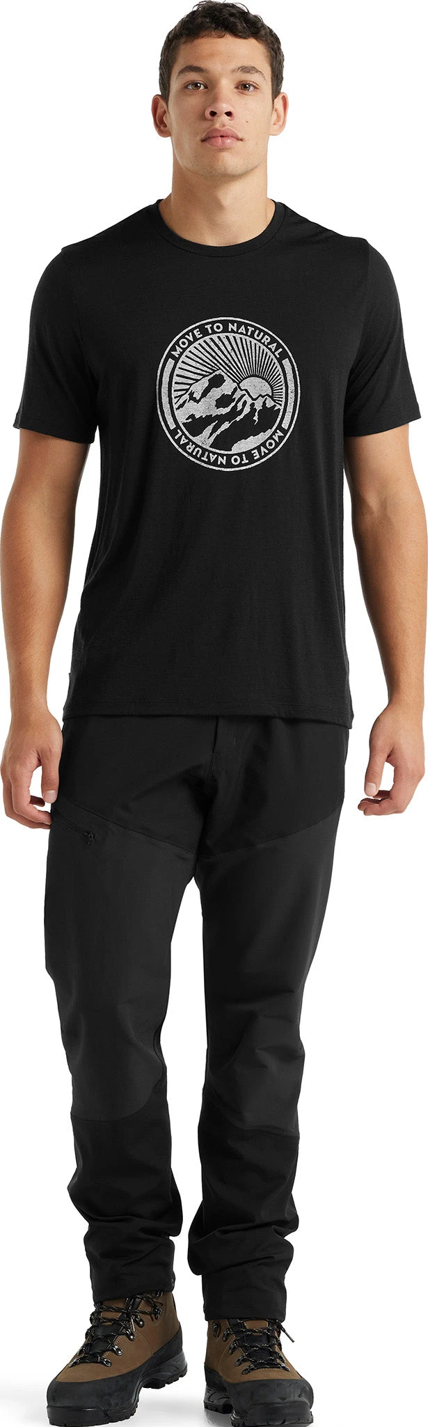 Icebreaker Tech Lite II Move To Natural Mountain SS Tee - Men's|-|T-shirt à Manches Courtes Move To Natural Mountain De Tech Lite II - Homme - Image 9