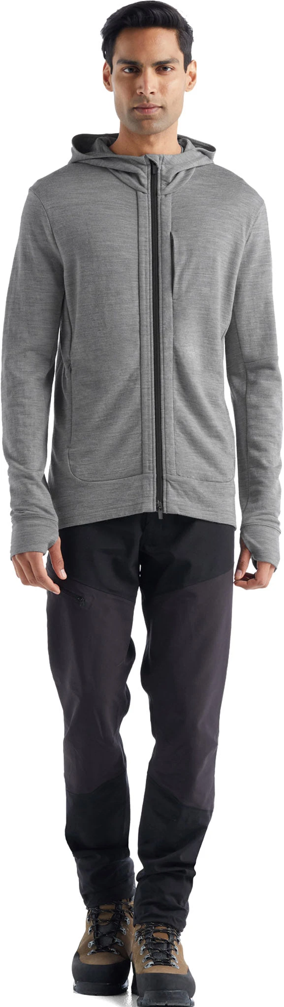 Icebreaker Quantum III Long Sleeve Zip Hoodie - Men's|-|Chandail Glissière à Capuchon Et Manches Longues Quantum III - Homme - Image 3