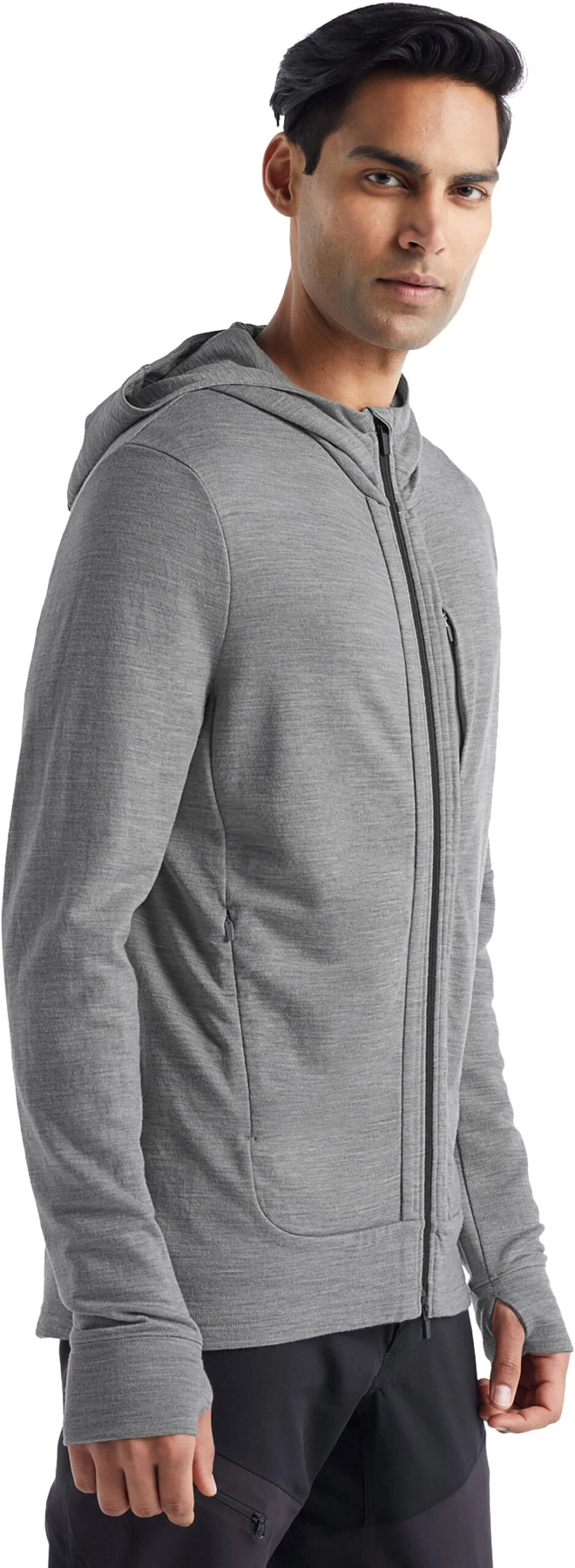 Icebreaker Quantum III Long Sleeve Zip Hoodie - Men's|-|Chandail Glissière à Capuchon Et Manches Longues Quantum III - Homme - Image 5