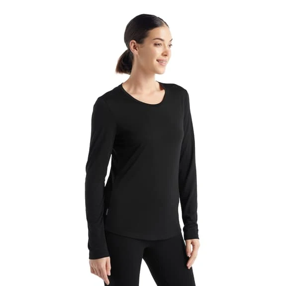 Icebreaker Sphere II Long Sleeve T-Shirt Black Women - Image 2