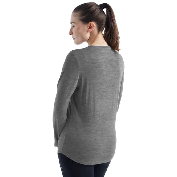 Icebreaker Sphere II Long Sleeve T-Shirt Grey Women - Image 3