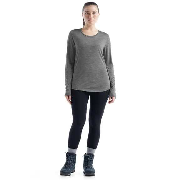 Icebreaker Sphere II Long Sleeve T-Shirt Grey Women - Image 4