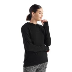 Icebreaker Cool Lite Hoodie Black Women