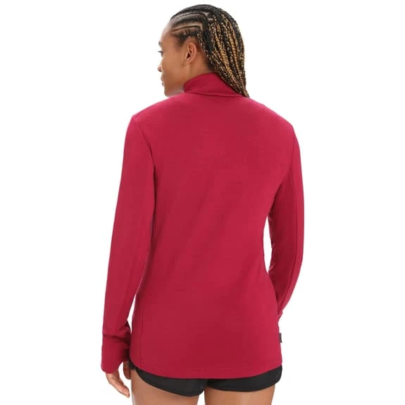 Icebreaker Quantum III Full Zip Sweatshirt Dark Red Women - Image 2