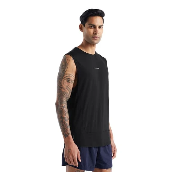 Icebreaker ZoneKnit Sleeveless T-Shirt Black - Image 4
