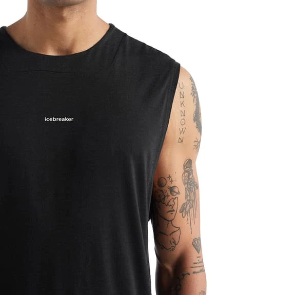 Icebreaker ZoneKnit Sleeveless T-Shirt Black - Image 5