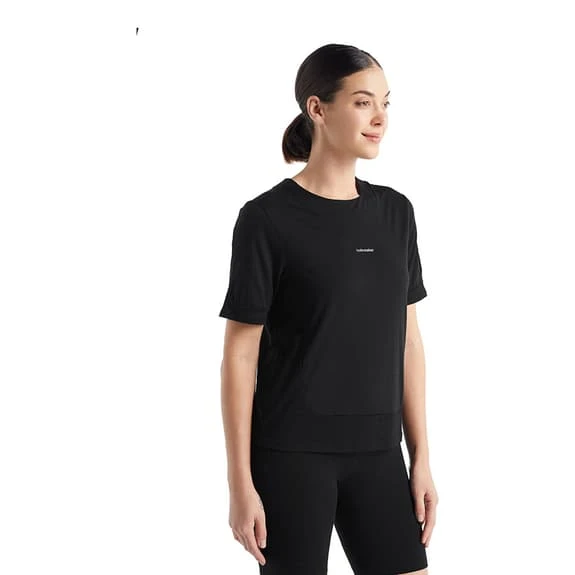 T-Shirt Icebreaker ZoneKnit Short Sleeve Black Women