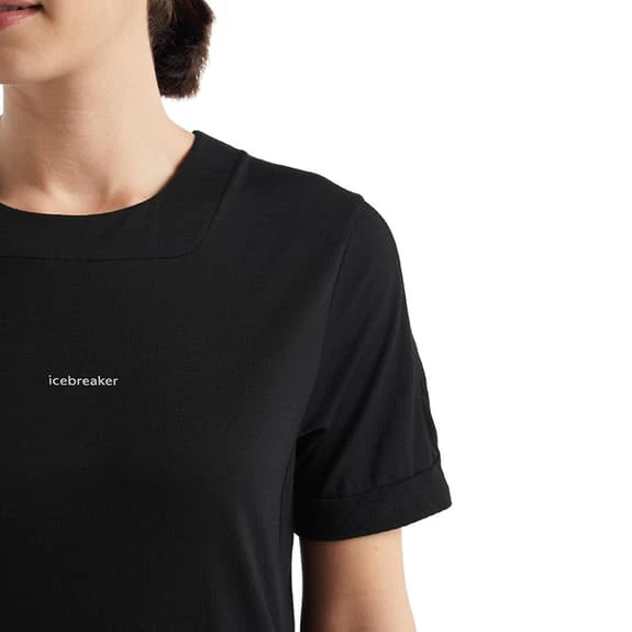 T-Shirt Icebreaker ZoneKnit Short Sleeve Black Women - Image 4
