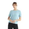 T-Shirt Icebreaker ZoneKnit Short Sleeve Light Blue Women