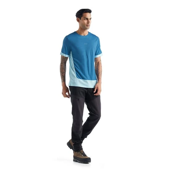 T-Shirt Icebreaker ZoneKnit Short Sleeve Dark Blue Light Blue - Image 4