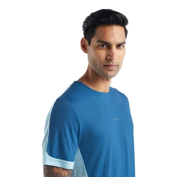 T-Shirt Icebreaker ZoneKnit Short Sleeve Dark Blue Light Blue - Image 5