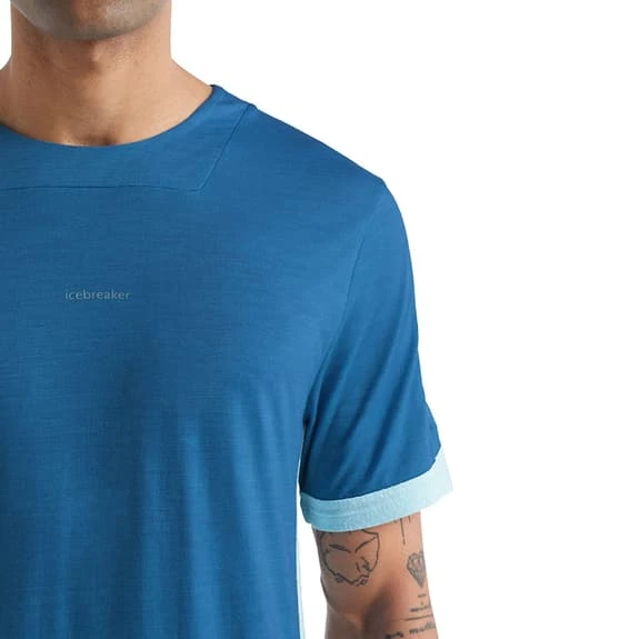 T-Shirt Icebreaker ZoneKnit Short Sleeve Dark Blue Light Blue - Image 6
