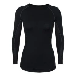 Icebreaker 200 Zone Crewe Long Sleeve Top Black Women